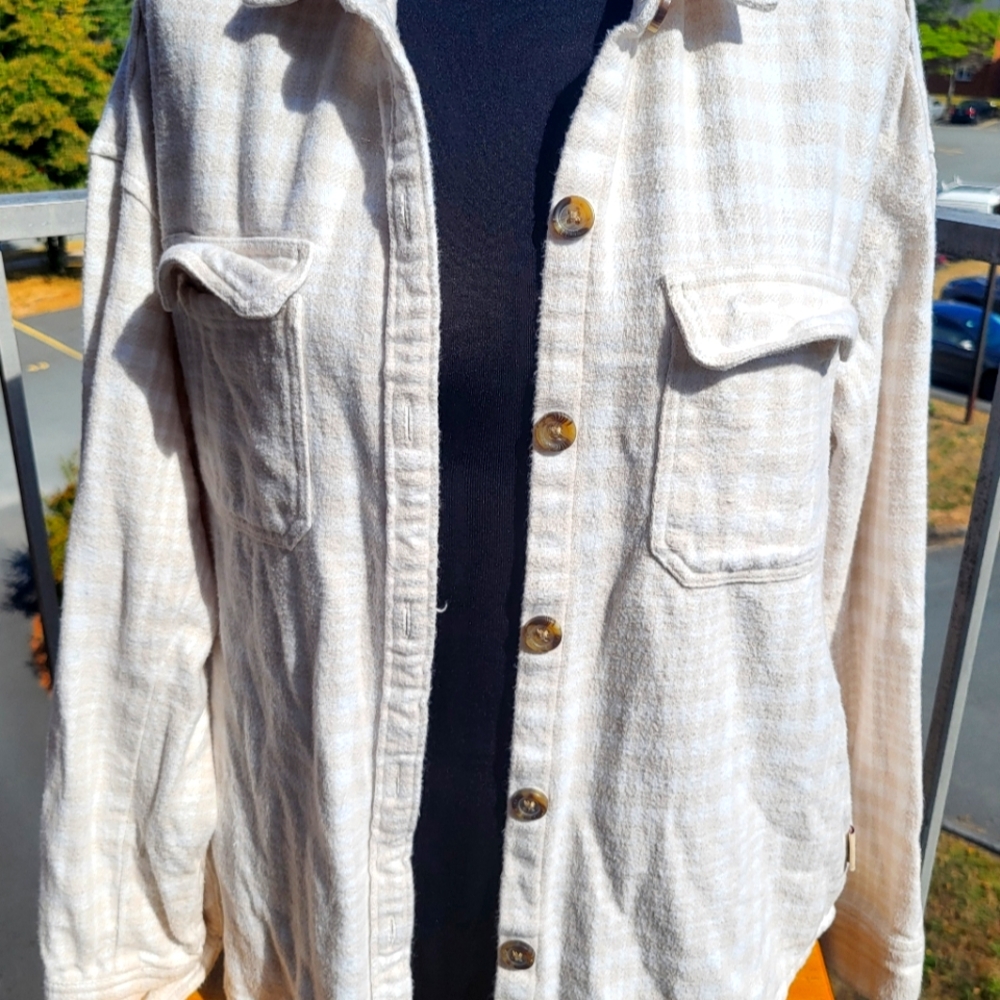 Hollister Women's Button-up Boyfriend Shacket
